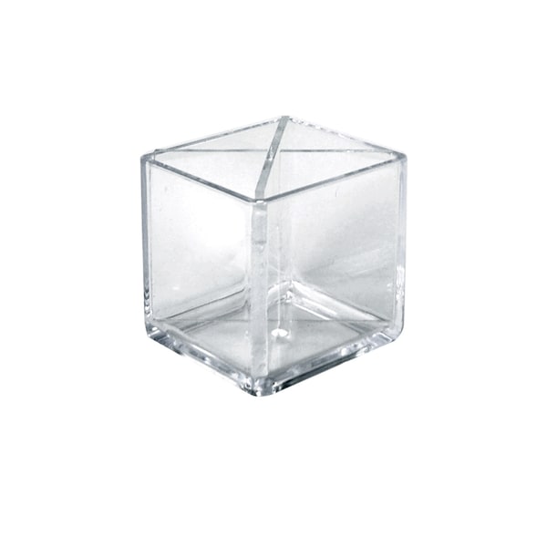 4" Cube Pencil Holder W/ Divider, PK2